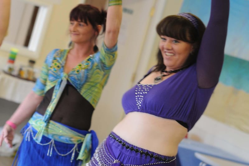 Marie Gray teaches the art of belly dancing at the St Matthew's Community Centre Over 60s Club 12 years ago.