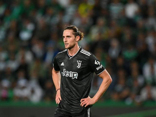 LISBON, PORTUGAL - APRIL 20: Adrien Rabiot of Juventus in action during the UEFA Europa League quarterfinal second leg match between Sporting CP and Juventus at Estadio Jose Alvalade on April 20, 2023 in Lisbon, Portugal. (Photo by Octavio Passos/Getty Images)