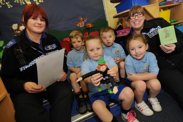PCSOs Kerri Hall (left) and Carol Hutton were helping children with a Christmas-themed safety campaign in 2014.