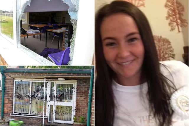 Chelsie Mitchell has set up an online fundraiser to support Hastings Hill Academy after it was trashed by vandals.