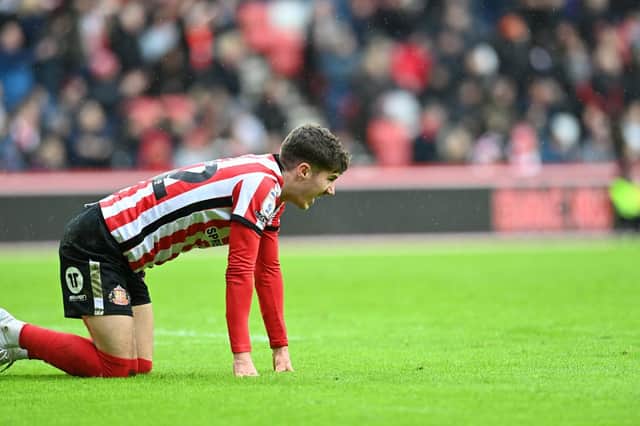 Trai Hume during Sunderland's match against Stoke.