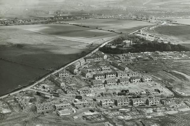 An aerial photo charts the creation of Peterlee.