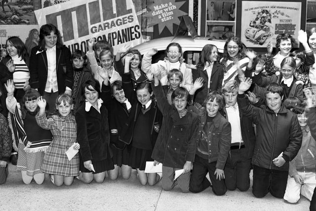 Members of the Echo Chipper Club had their photo taken before watching the film Herbie Rides Again in 1974.