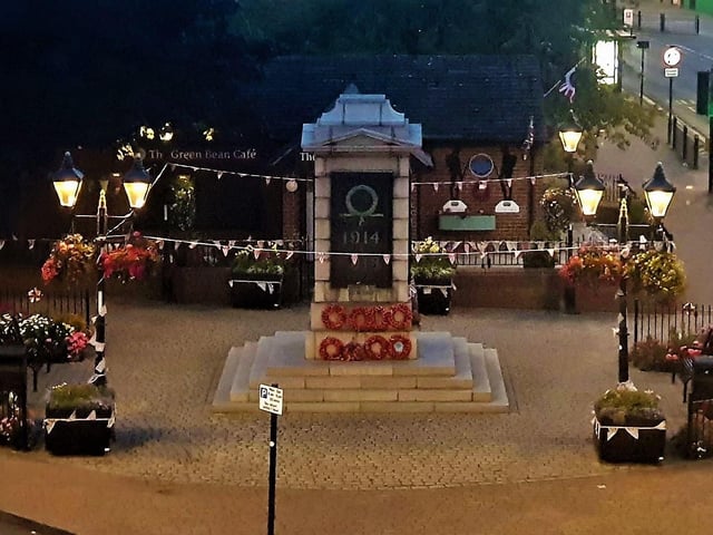 The flower display looks fantastic from above.