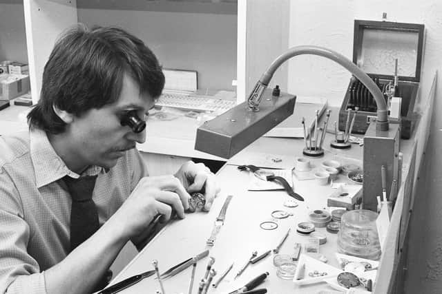 Harry Collinson at work in June 1981