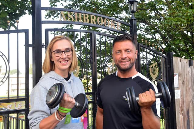 Kathryn Forte and Paul Mooney are now taking fitness sessions at Ashbrooke Sports Club. Sunderland Echo image.