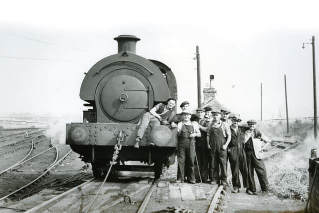 ALL GONE: The dismantling of Hetton Colliery Railway, with workmen pictured on September 11, 1959.
