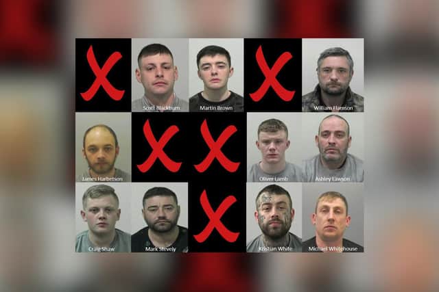 The remaining 10 fugitives still wanted by Northumbria Police.