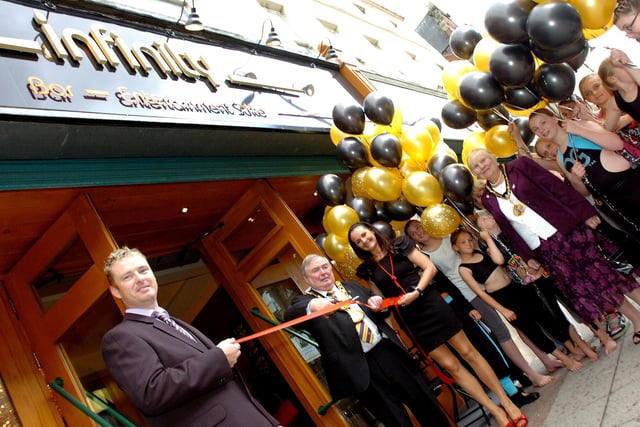 The official opening of Infinity in 2010 with co-owners Steve Chisholm and Cora Ann Leonard, and Sunderland Mayor, Tom Martin in the picture.