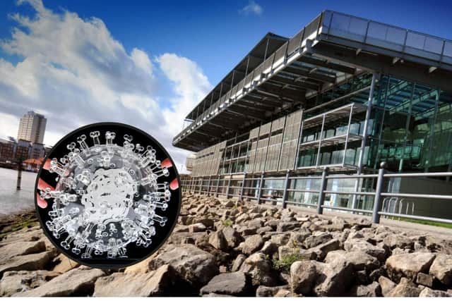 The National Glass Centre in Sunderland was used by artist Luke Jerram as he created the artwork.
