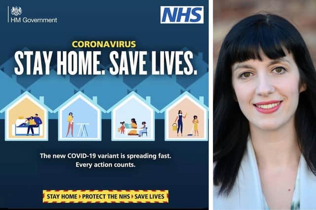The advert has since been withdrawn by the Government. Right: Bridget Phillipson