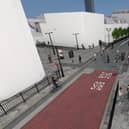 CGI images of proposed Holmeside Bus Priority and Gyratory Scheme.