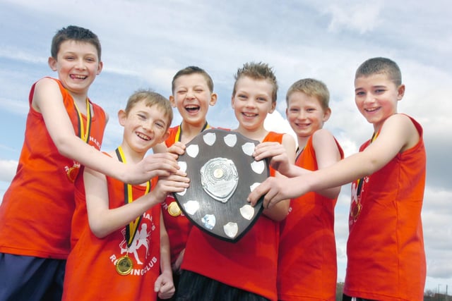 Running back to 2008 for this view of the St Michael's RC Primary School cross country team which won the Ashbrooke Relay Race. Here are Jamie Cobain, Matthew Crozier, Nathan Cobain, Joe White, Martyn Armstrong and Jordan Storey.