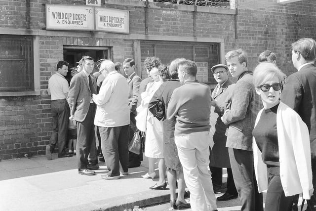 The queue for tickets for matches at Roker Park.