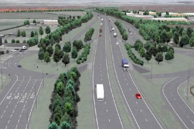 An artist's impression of how the finished interchange would look before work began.