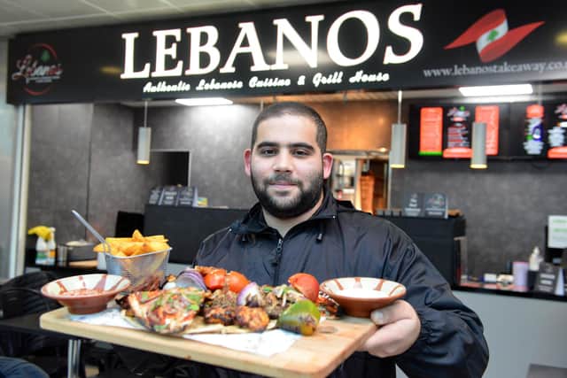 Lebanese restaurant and takeaway, Lebanos part owner Mohsen Beydoun with a mixed grill