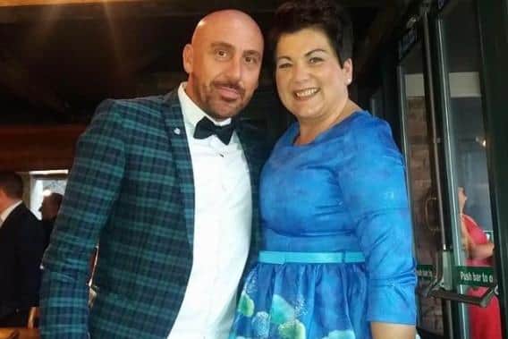 Vicki and her husband Colin prior to her weight loss