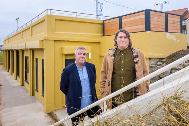 Neil Bassett (left) and Ben Wall are set to transform the Bay Shelter at Seaburn.