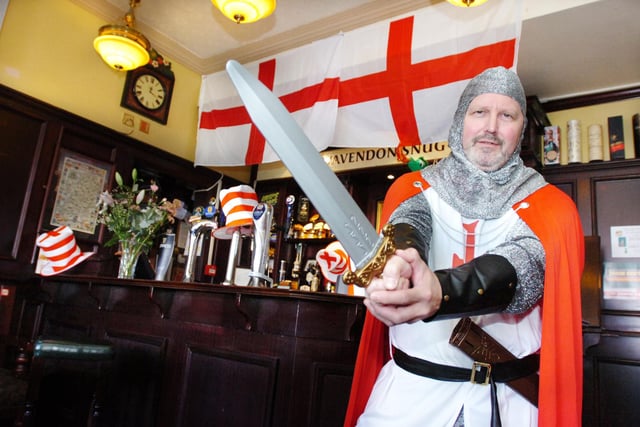 George Halliday at the Wavendon in 2009 and it looks like he had big plans for St George's Day that year.