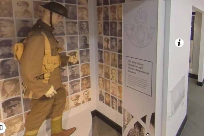 Inside the new £14m Danum Gallery, Library and Museum. The World War One section