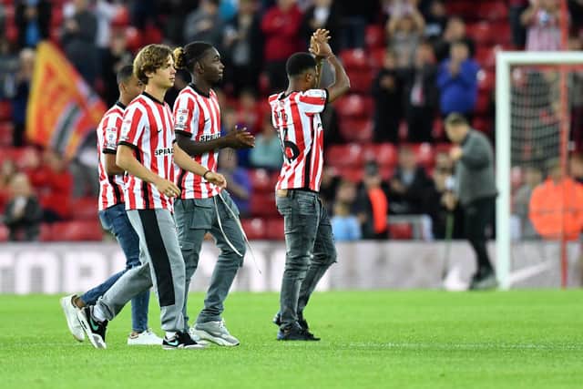 Sunderland presented their new signings during the Rotherham United game.