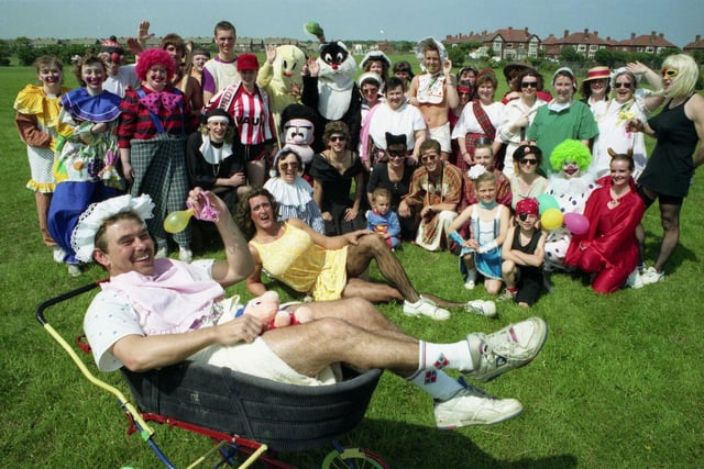 John Roberts pictured with his fancy dress colleagues from Maul Technology in a charity rounders match. Were you there?