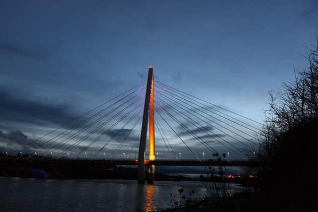 The Northern Spire bridge will glow purple on the night of Tuesday, July 28, in support of World Hepatitis Day.