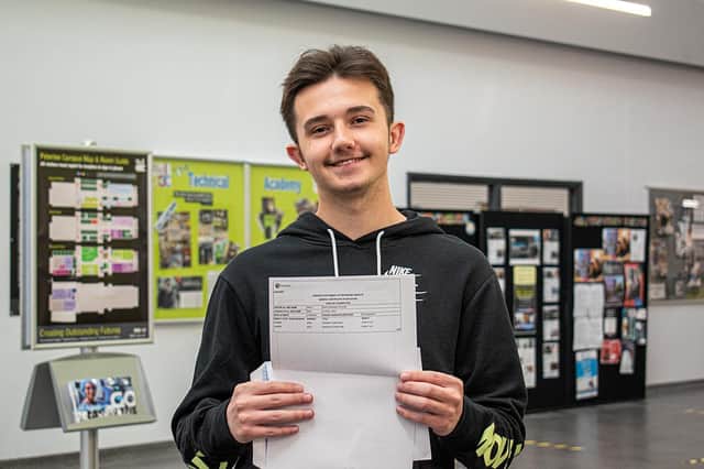 Luke Coxon gained three A* grades and will be studying law at Newcastle University.
