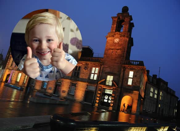 Sunderland landmarks are being lit orange to raise awareness of muscular dystrophy. William Calvert was diagnosed in 2015.
