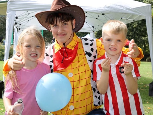 Children enjoying the entertainment and atmosphere in Mowbray Park.