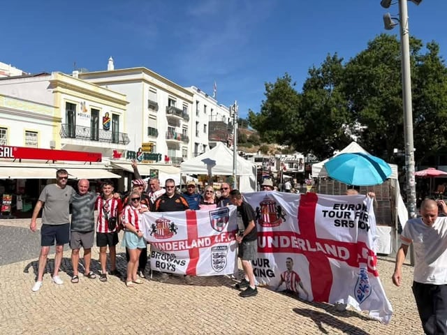 SAFC fans are spotted in Europe.