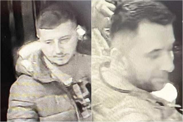 Police are appealing for help in tracing the two men