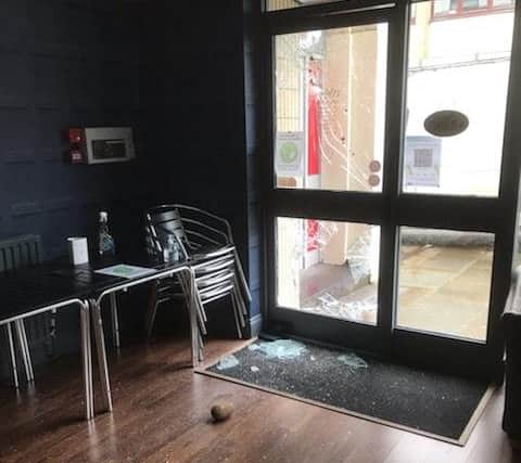 Thieves smashed a window to get in