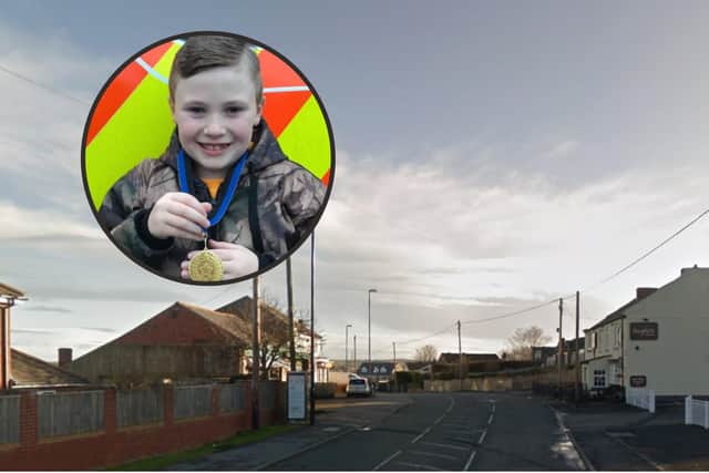 Thomas Hackett has been recognised through the Houghton Young Hero award project for his work to keep his village of East Rainton free of litter. Main image copyright Google.