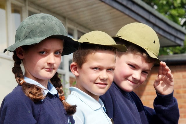 Jade Ward, Jason Handy and Dominic Smith got a flavour of life in the Second World War in a Year 6 project in 2005.