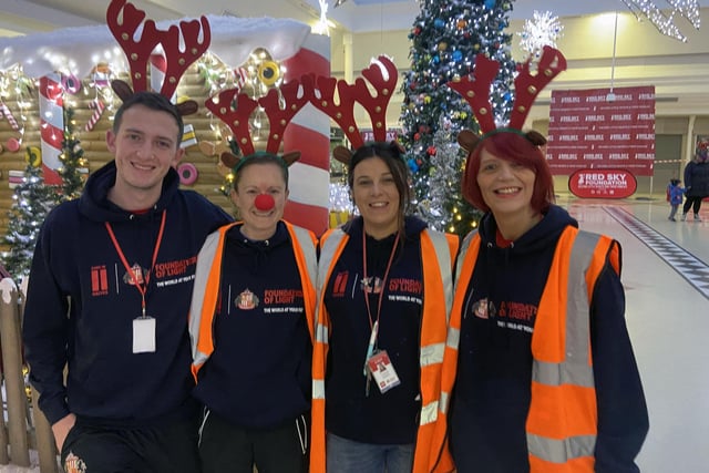 The Foundation of Light were one of two charities to benefit from the Reindeer Dash. Team members Kyle Ritchie, Amy Dixon, Leanne Summerville and Anne Hallh getting into the festive spirit.
