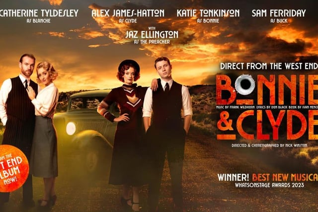 Winner of Best New Musical (What’sOnStage Awards 2023), the West End smash-hit Bonnie & Clyde is set to hold-up Sunderland from March 19-23 following two hell-raising seasons in London’s West End.