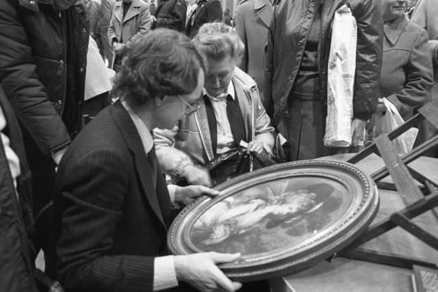 The BBC 1 Antiques Roadshow at Crowtree Leisure Centre 40 years ago.