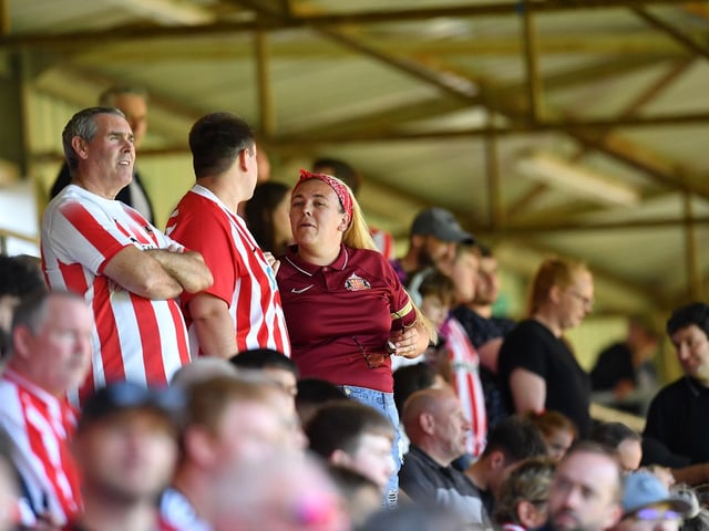 Sunderland fans enjoy the victory over Dundee United. Pictures by Frank Reid.
