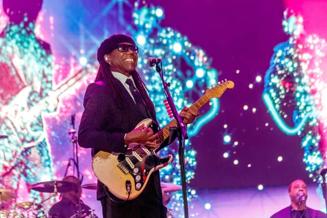 Nile Rodgers performing at Hardwick Hall festival