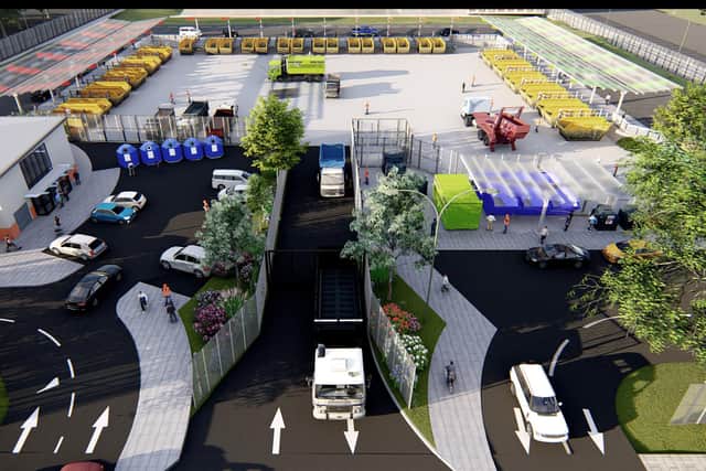 How the entrance to the new Household Waste and Recycling Centre could look.