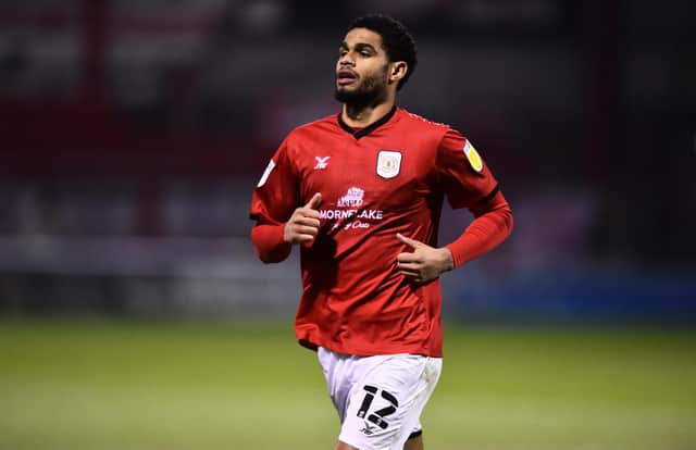 Mikael Mandron of Crewe looks on during the Sky Bet League One match between Crewe Alexandra and Doncaster Rovers at The Alexandra Stadium.