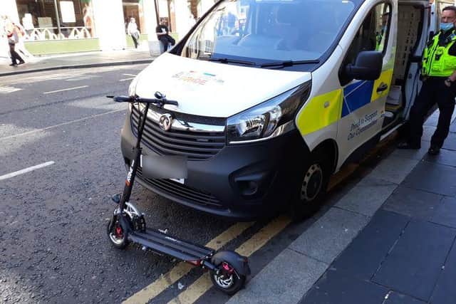 The scooter was seized by police