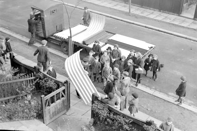 Delivery of air-raid shelters began in March 1939 to General Havelock Road, on the Ford Estate.