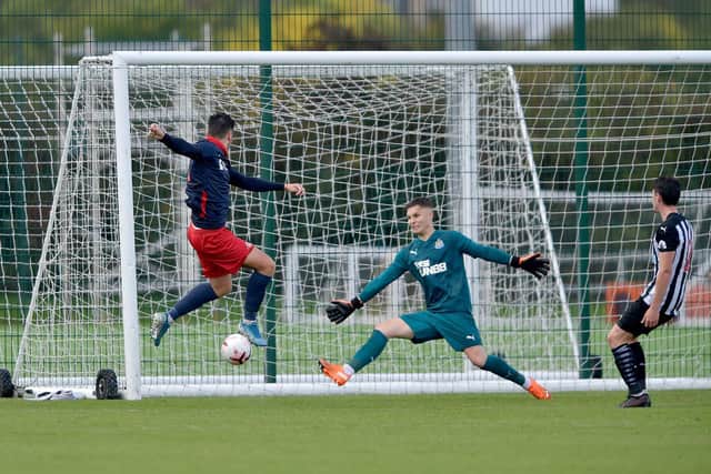Josh Hawkes opens the scoring against Newcastle United U23s