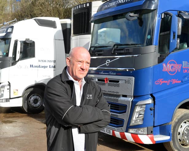 Disgraced MGW Haulage boss Graham Welsh speaking to the Sunderland Echo about rising fuel costs in 2022.