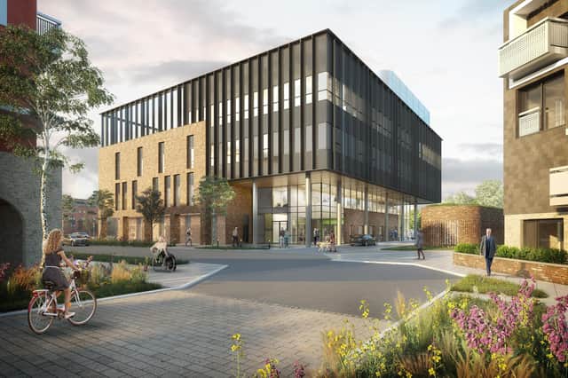 A CGI of the proposed new eye hospital at Riverside Sunderland.