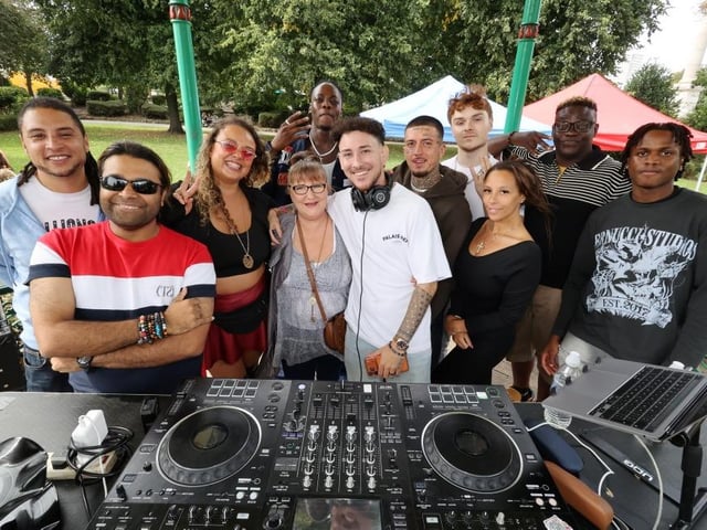 All the performers on stage at Made @ The Bandstand in Mowbray Park on Saturday.