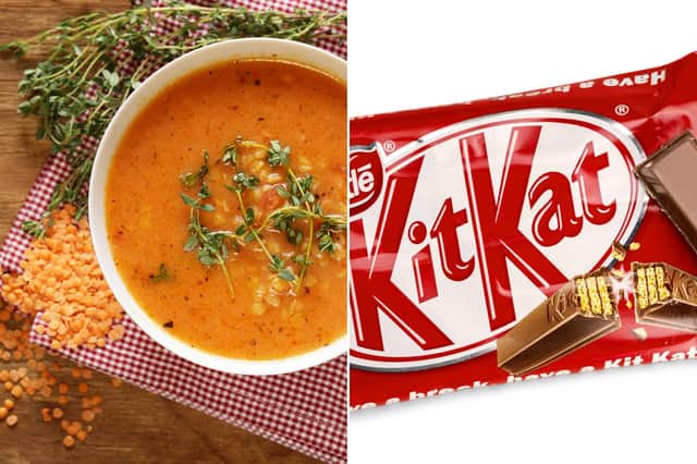 Lentil soup with Kit Kat croutons? Just one of the many strange food combinations you love to eat.