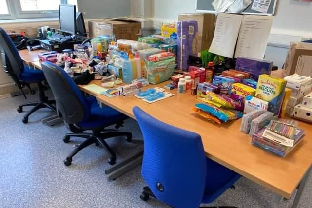 Items collected by the West District Nurses Sunderland and Community Integrated Team.